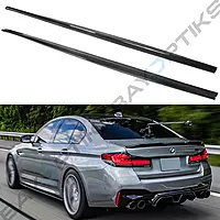 M Performance Style Carbon Fiber Side Skirt Extensions for BMW F90 M5 & G30/G31 M Sport