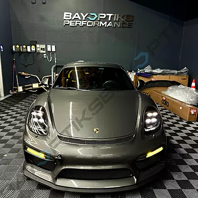 Matrix Style LED Headlights for Porsche 981 Boxster, Cayman & GT4 (2013–2016)