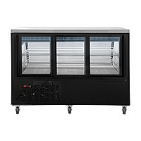 Vitrina cremera de 2 metros cubierta en inoxidable