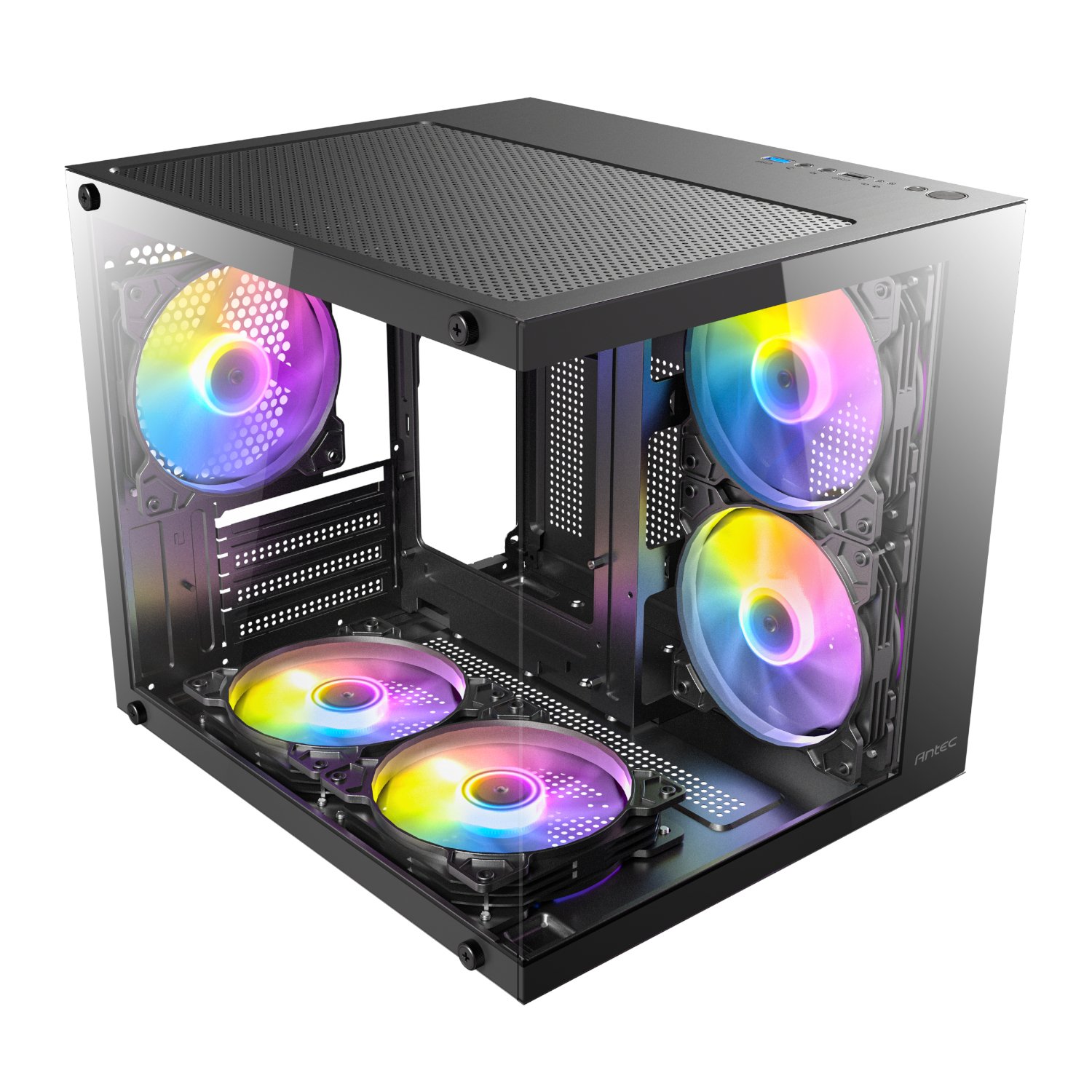 Antec VCX10M RGB Micro-ATX | ITX ARGB Mini -Tower Gaming Chassis – Black