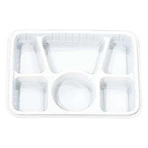 PLA71029 : VESPA VEL-029 6 Compartment Party Tray White