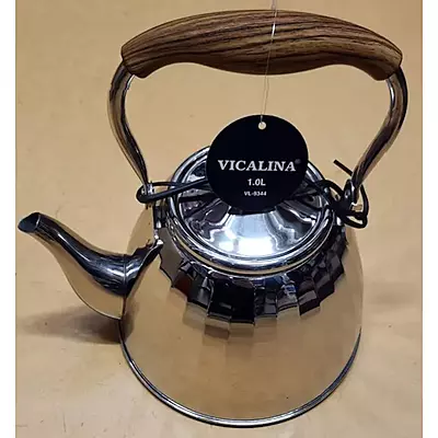 ابريق شاي ستانليس ستيل  بممسك خشبي VICALINA