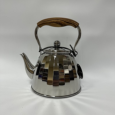 ابريق شاي ستانليس ستيل  بممسك خشبي VICALINA