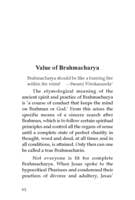 Value of Brahmacharya Value of Brahmacharya