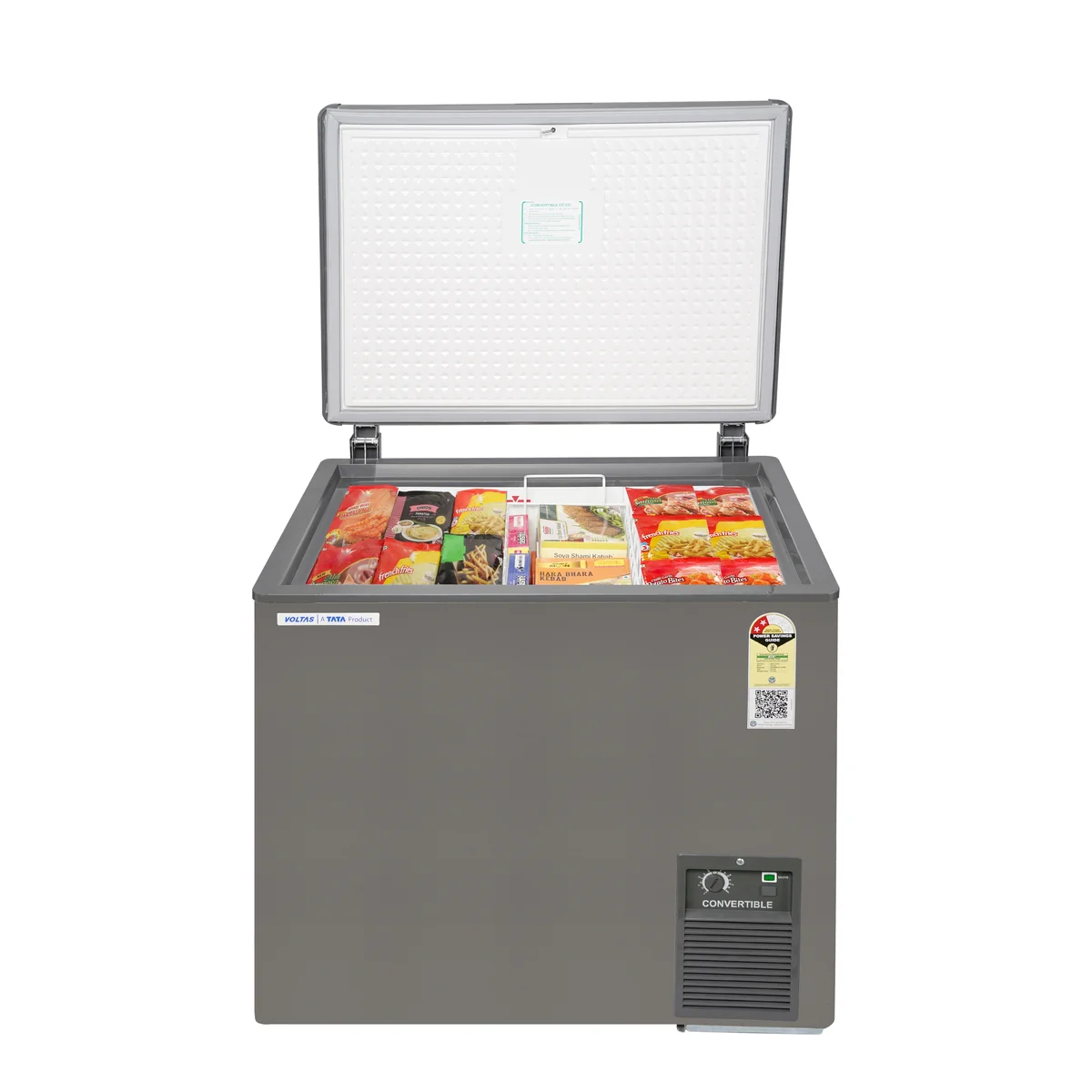 The Voltas Convertible Deep Freezer being used in a small café in Gurgaon to store beverages. The Voltas Convertible Deep Freezer being used in a small café in Gurgaon to store beverages.
