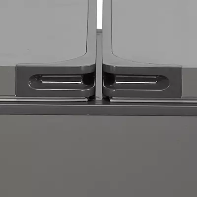 The durable, anti-corrosive body and UV-grade plastic top of the Voltas convertible freezer. The durable, anti-corrosive body and UV-grade plastic top of the Voltas convertible freezer.