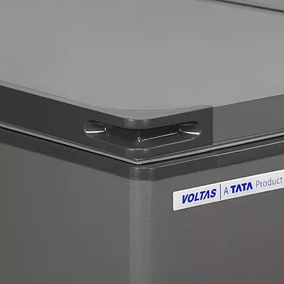A family stocking up their new Voltas 295-litre, 4-star deep freezer. A family stocking up their new Voltas 295-litre, 4-star deep freezer.