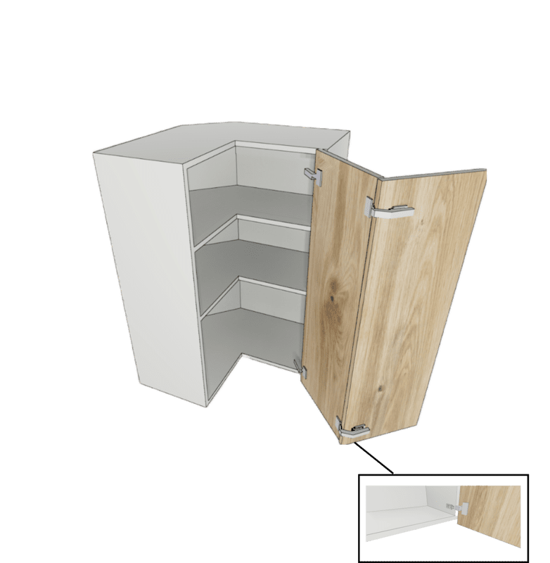 WALL CORNER CABINET 2 DOOR PULL OUT