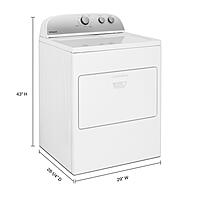 Whirlpool® WED4950HW 7.0 cu. ft. Top Load Electric Dryer with AutoDry™ Drying System