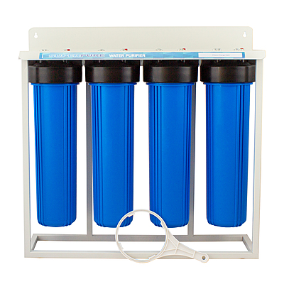 SUPERPURE 4-Stage Whole House Water Filtration System on Stand SUPERPURE 4-Stage Whole House Water Filtration System on Stand
