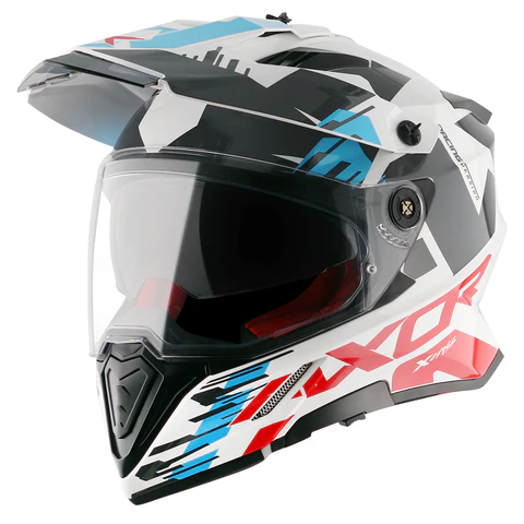 AXOR XCROSS DUAL VISOR X1 WHITE RED (XL)