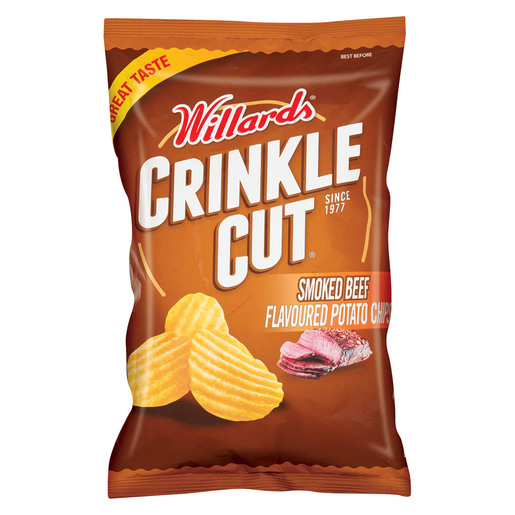 WILLARDS CRINKLE CUT SMOKED BEEF 125G WILLARDS CRINKLE CUT SMOKED BEEF 125G