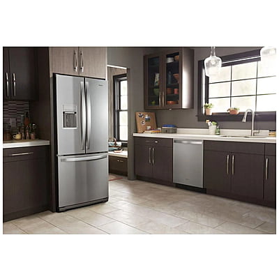 Whirlpool 30" Stainless French Door Refrigerator With Water And Ice