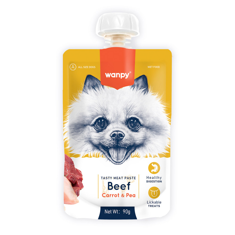Wanpy Tasty Meat Paste Beef with Carrot & Pea for Dogs 90g Wanpy Tasty Meat Paste Beef with Carrot & Pea for Dogs 90g