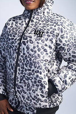 WearGrace Silver Peacock Winter Jacket (Female)