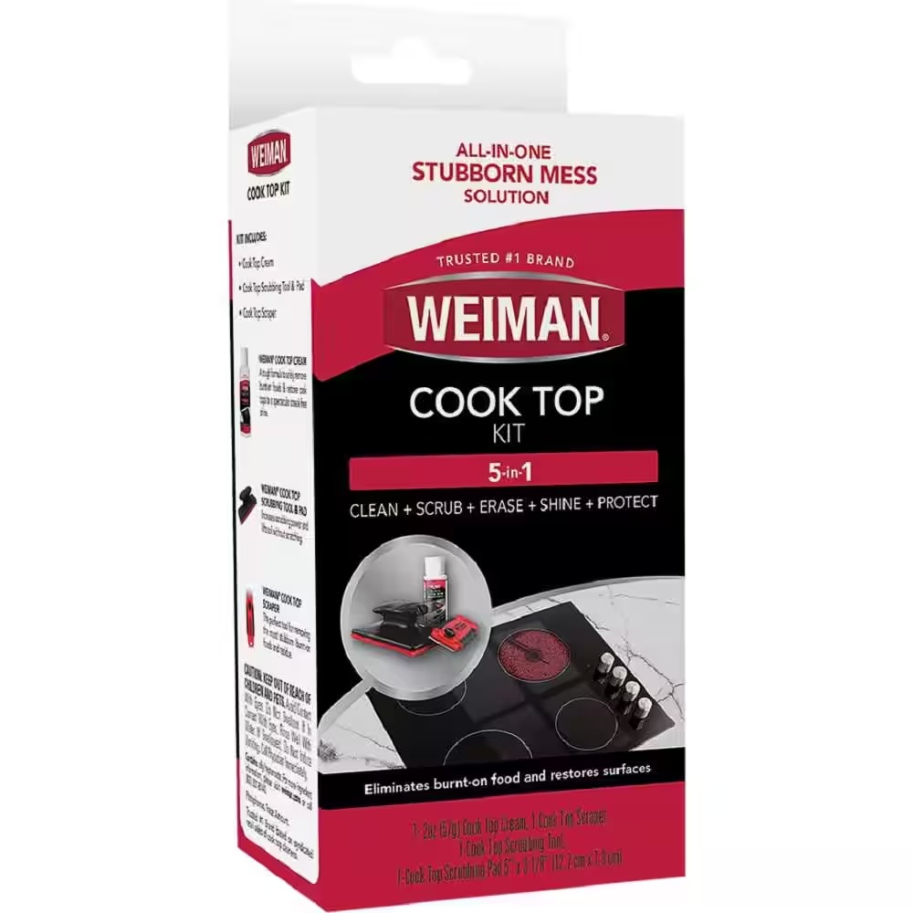 Weiman 5-In-1 Cook Top Complete Cleaning Kit