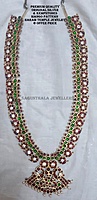Original Temple Jewellery - Silver & Real Kempstones Haaram