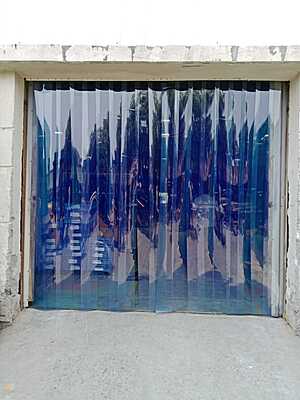 Buzz Lite PVC Strip Curtain installed in a warehouse