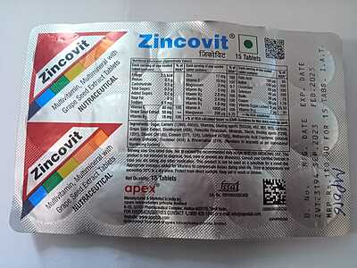 ZINCOVIT TAB 15'T ZINCOVIT TAB 15'T