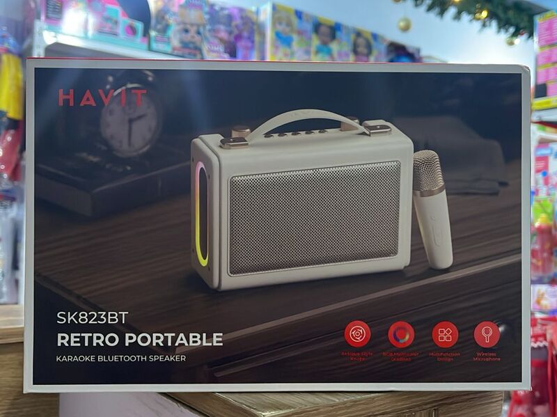 Havit SK823BT Wireless Retro Portable Karaoke Bluetooth Speaker Havit SK823BT Wireless Retro Portable Karaoke Bluetooth Speaker