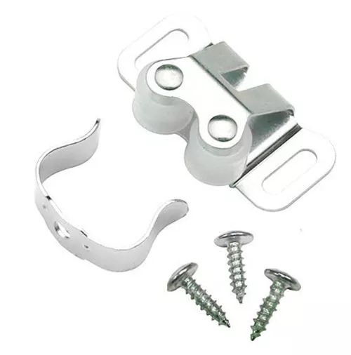 Double roller catch with screws