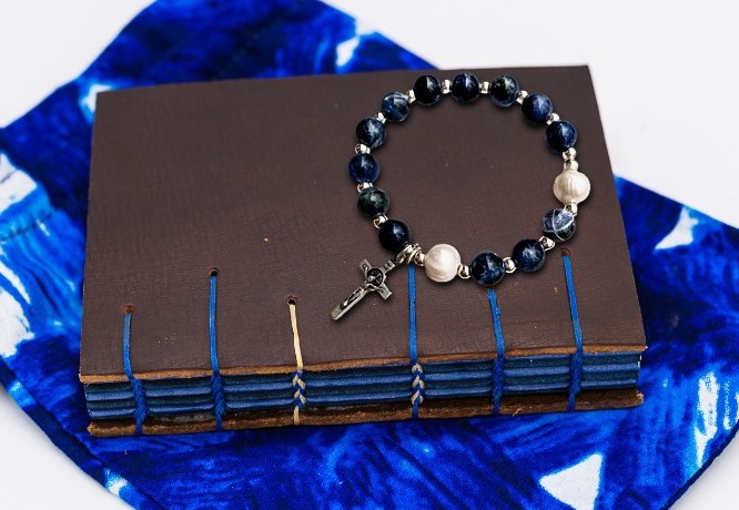 Premium Leather Prayer Journal A6 + Prayer Beads | Personalised + Handcrafted Premium Leather Prayer Journal A6 + Prayer Beads | Personalised + Handcrafted
