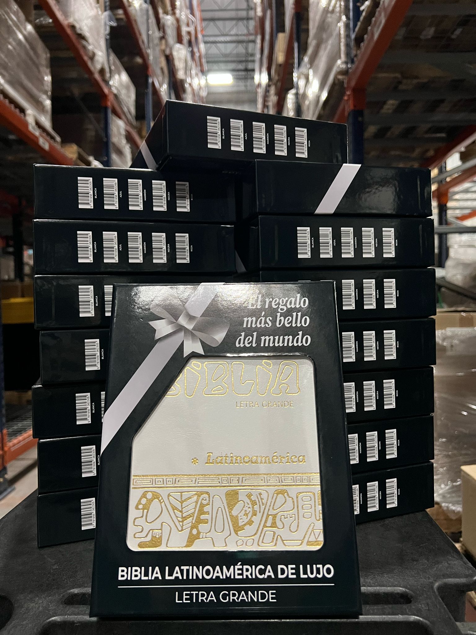 La Biblia Latinoamérica de Lujo Blanca / Letra Grande / Imitación piel - Caja de 16 unidades La Biblia Latinoamérica de Lujo Blanca / Letra Grande / Imitación piel - Caja de 16 unidades