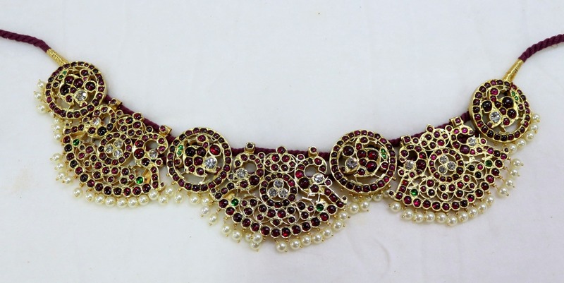 Original Temple Jewellery - Silver & Real Kempstones Waistbelt/Oddiyanam/Vaddanam/Kamarbandh Original Temple Jewellery - Silver & Real Kempstones Waistbelt/Oddiyanam/Vaddanam/Kamarbandh