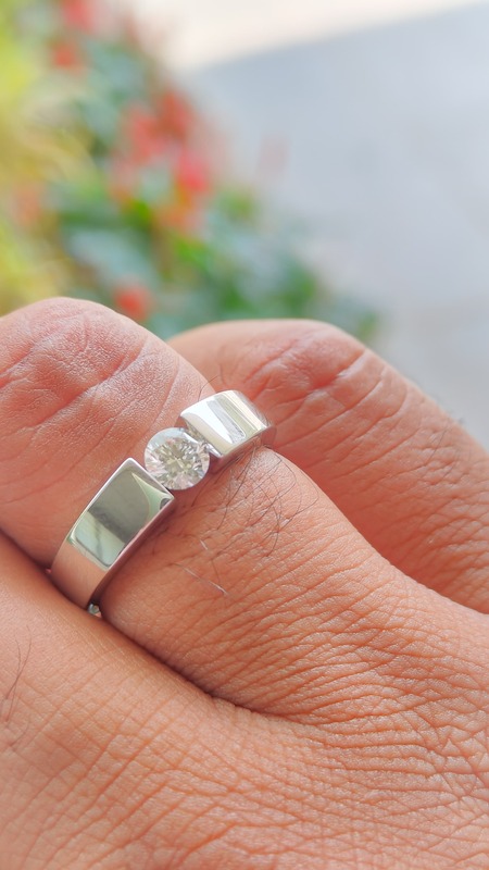 Half Carat Mens Diamond Band