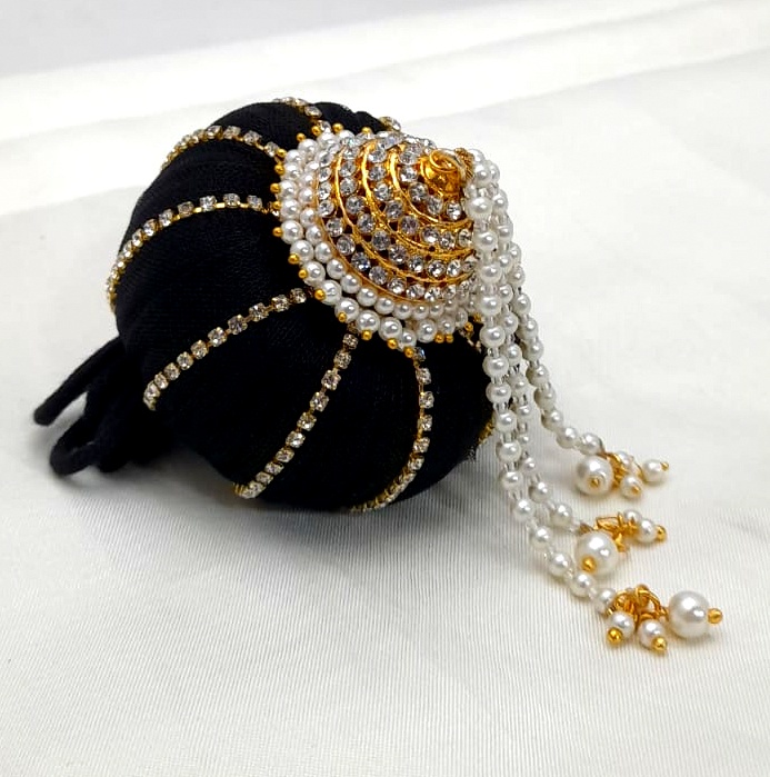 Andal Kondai – Full White Stone Bridal Hair Accessory | Divine Elegance for Weddings & Dance Andal Kondai – Full White Stone Bridal Hair Accessory | Divine Elegance for Weddings & Dance