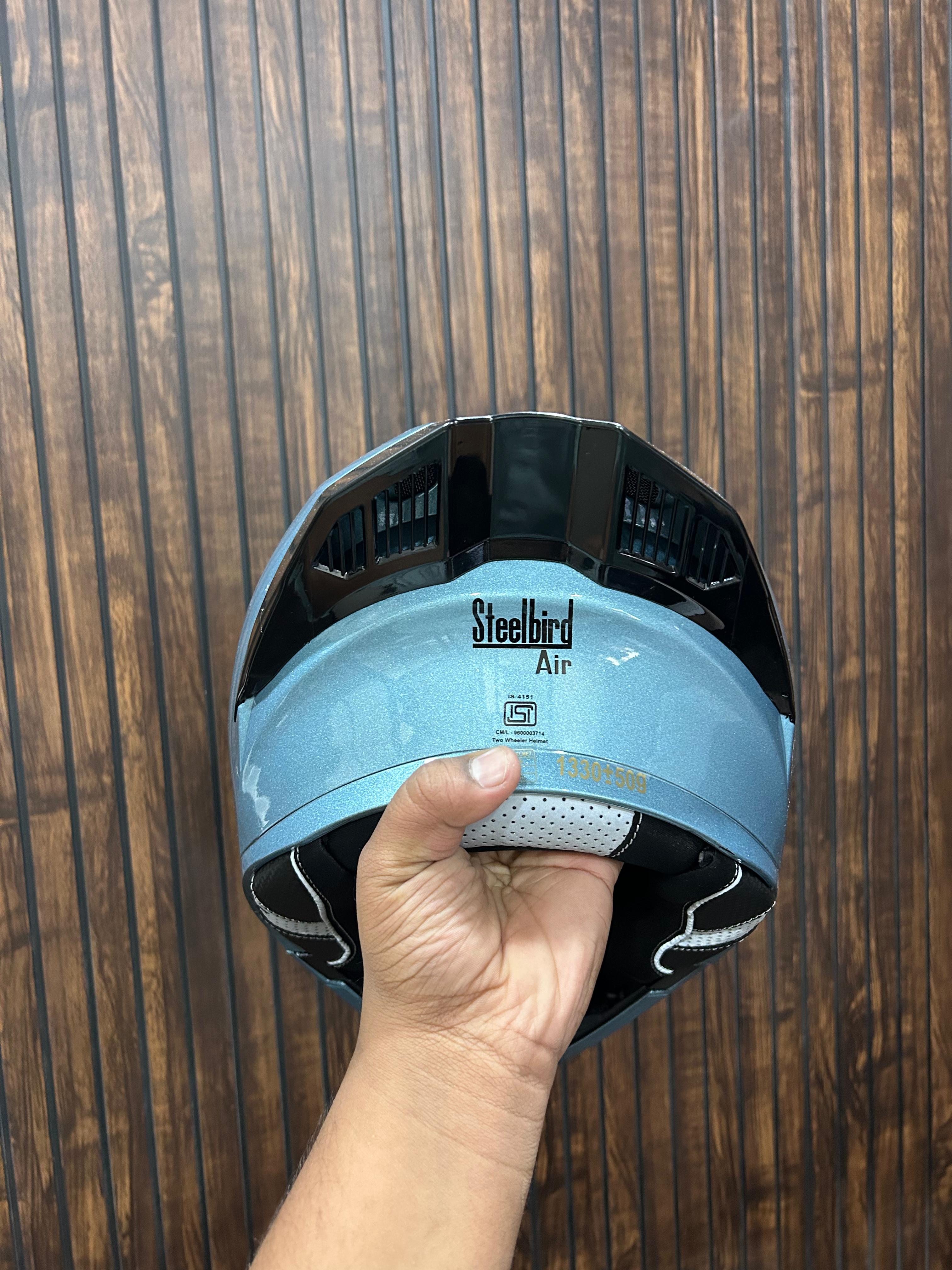 STEELBIRD AIR SBA-20 ISS MATT SEAFOAM C/V 580 MM WITH EXTRA SMOKE VISOR