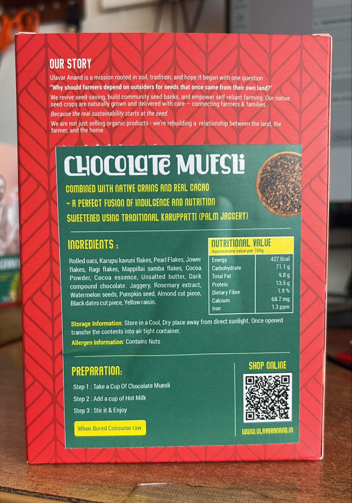chocolate muesli 150 g