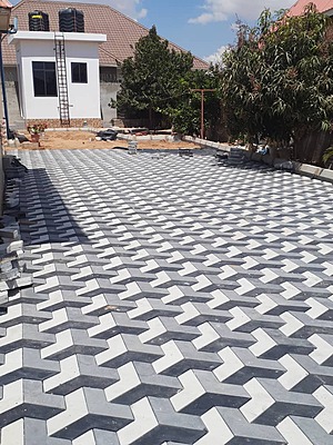 Arrow paving blocks