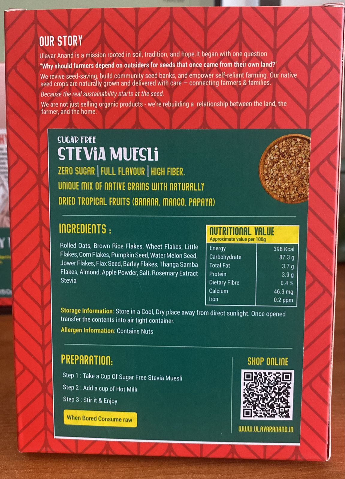 Sugarfree muesli stevia 150 G