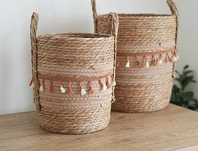 طقم سلات غسيل قش عدد 3