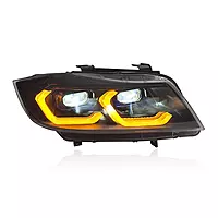 E90 3 Series Sedan Laser Style LED Headlights V2 w/ Startup Sequence (2005–2012)