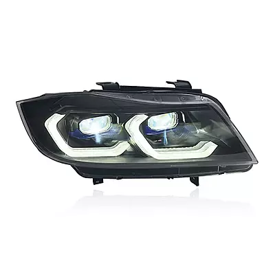 E90 3 Series Sedan Laser Style LED Headlights V2 w/ Startup Sequence (2005–2012)