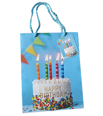 Happy Birthday Gift Bag 4Asst - Small