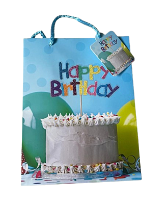 Happy Birthday Gift Bag 4Asst - Small