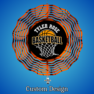 Custom 10" Aluminum Wind Spinners – Tyler Rose Special Olympics Basketball Fundraiser front