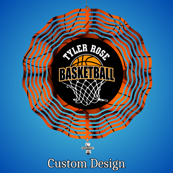 Custom 10" Aluminum Wind Spinners – Tyler Rose Special Olympics Basketball Fundraiser front