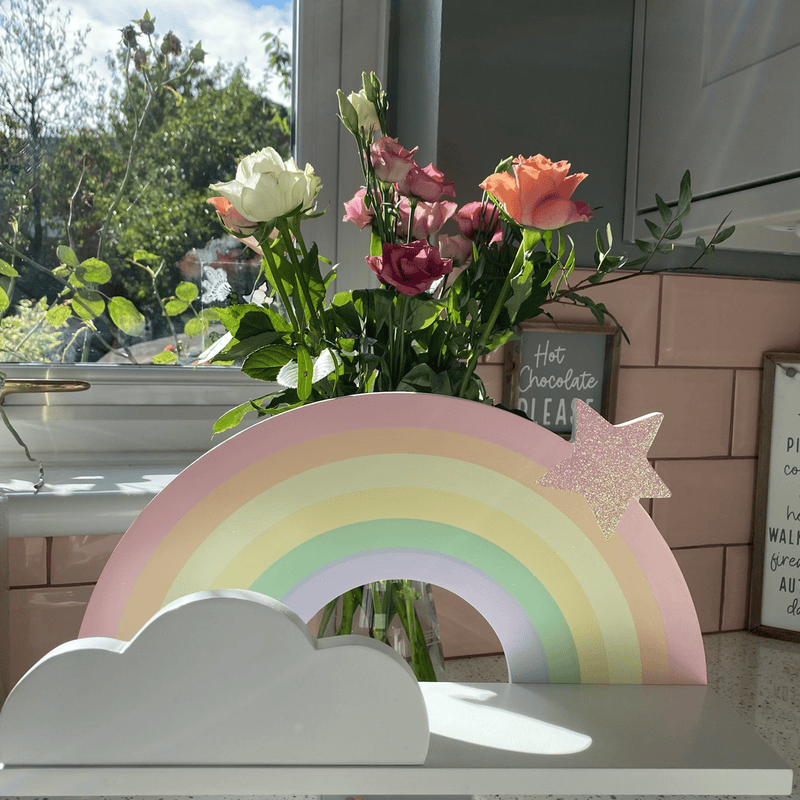 Wooden Rainbow Shelf 36cm Wooden Rainbow Shelf 36cm