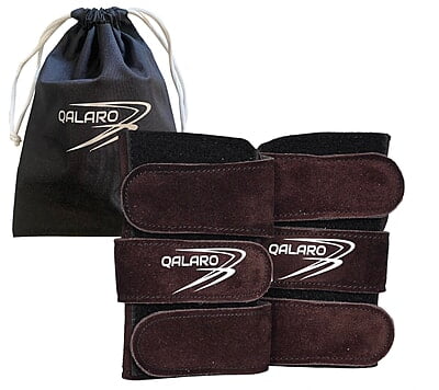QALARO - DARK BROWN SUEDE WRIST SUPPORTS (pair) QALARO - DARK BROWN SUEDE WRIST SUPPORTS (pair)