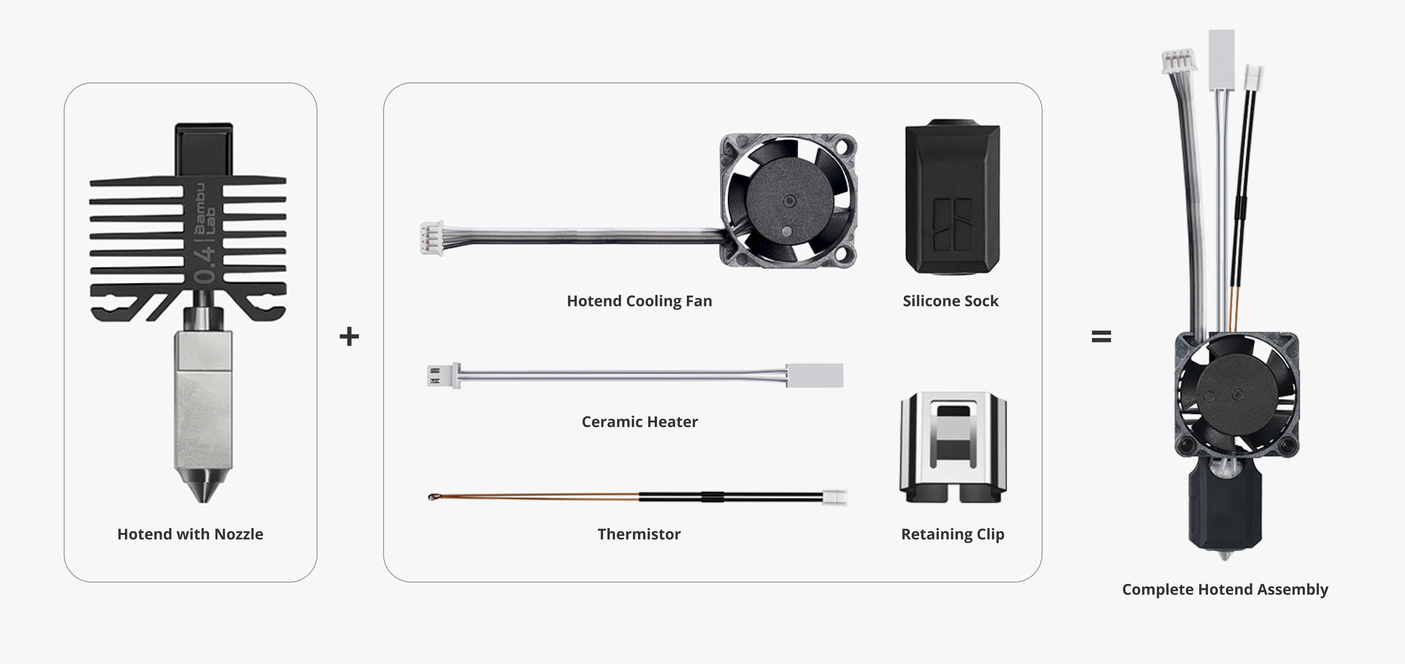 Bambu Lab Complete Hotend Assembly Bambu Lab Complete Hotend Assembly
