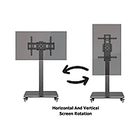Mobile TV Cart 32-65 Inch Rotate 90 Degrees Wheels Rolling TV Cart Floor Stand Mount X205