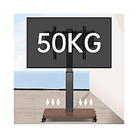 Mobile TV Cart 32-65 Inch Rotate 90 Degrees Wheels Rolling TV Cart Floor Stand Mount X205