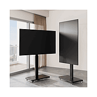 Mobile TV Cart 32-65 Inch Rotate 90 Degrees Wheels Rolling TV Cart Floor Stand Mount X205