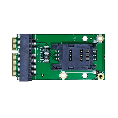 4G LTE Mini PCIe to Mini PCIe Adapter with Flip SIM Card Slot – Compatible with Quectel EC25 for IoT, M2M, Raspberry Pi, and Industrial Routers