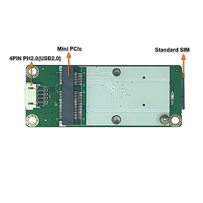 4G LTE Mini PCIe to USB 2.0 Adapter with SIM Slot – 4PIN PH2.0 Connector for WWAN Modules Like Quectel EC25/EC20, Ideal for Routers, IoT, CCTV & Embedded Devices 4G LTE Mini PCIe to USB 2.0 Adapter with SIM Slot – 4PIN PH2.0 Connector for WWAN Modules Like Quectel EC25/EC20, Ideal for Routers, IoT, CCTV & Embedded Devices