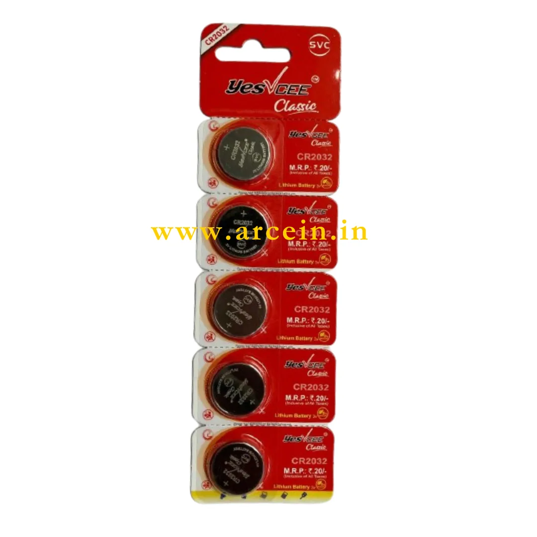 YesVCee CR2032 3V coin battery 5 pack YesVCee CR2032 3V coin battery 5 pack